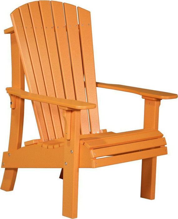 LuxCraft LuxCraft Royal Recycled Plastic Adirondack Chair Tangerine Adirondack Deck Chair RACT