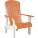 LuxCraft LuxCraft Royal Recycled Plastic Adirondack Chair Tangerine On White Adirondack Deck Chair RACTW