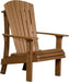 LuxCraft LuxCraft Royal Recycled Plastic Adirondack Chair With Cup Holder Antique Mahogany Adirondack Deck Chair RACAM