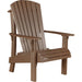 LuxCraft LuxCraft Royal Recycled Plastic Adirondack Chair With Cup Holder Chestnut Brown Adirondack Deck Chair RACCBR