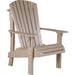 LuxCraft LuxCraft Royal Recycled Plastic Adirondack Chair With Cup Holder Weatherwood Adirondack Deck Chair RACWW