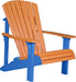 LuxCraft LuxCraft Tangerine Deluxe Recycled Plastic Adirondack Chair With Cup Holder Adirondack Deck Chair