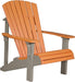 LuxCraft LuxCraft Tangerine Deluxe Recycled Plastic Adirondack Chair With Cup Holder Tangerine on Weatherwood Adirondack Deck Chair