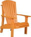 LuxCraft LuxCraft Tangerine Royal Recycled Plastic Adirondack Chair With Cup Holder Tangerine Adirondack Deck Chair RACT