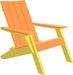 LuxCraft Luxcraft Tangerine Urban Adirondack Chair Tangerine on Yellow Adirondack Deck Chair UACTY