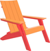 LuxCraft Luxcraft Tangerine Urban Adirondack Chair With Cup Holder Tangerine on Red Adirondack Deck Chair UACTR-CH