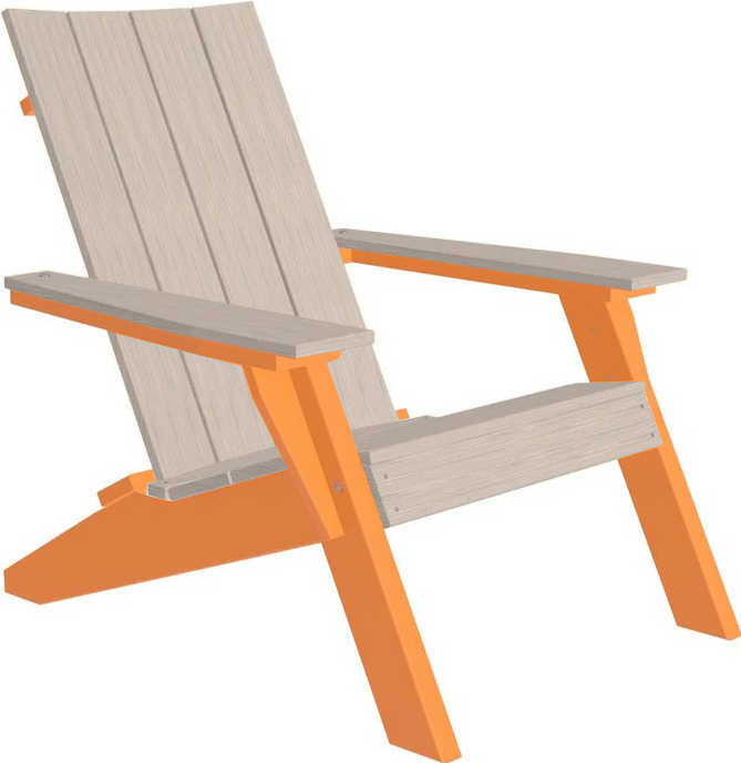 LuxCraft Luxcraft Urban Adirondack Chair Birch on Tangerine Adirondack Deck Chair