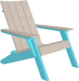 LuxCraft Luxcraft Urban Adirondack Chair With Cup Holder Birch on Aruba Blue Adirondack Deck Chair UACBIAB