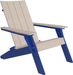 LuxCraft Luxcraft Urban Adirondack Chair With Cup Holder Birch on Blue Adirondack Deck Chair UACBIBL
