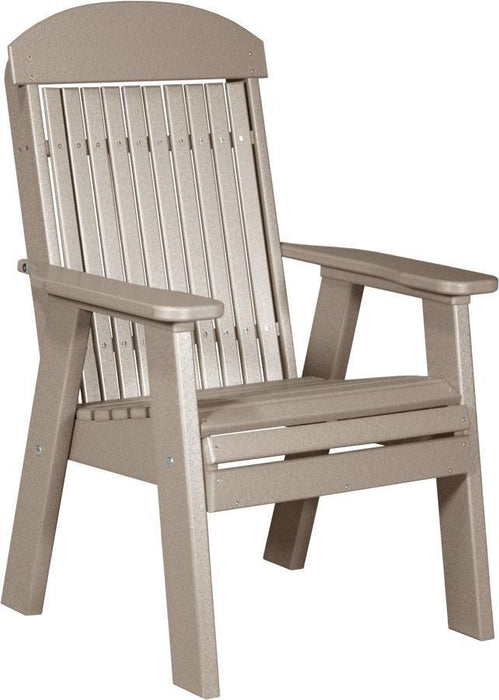 LuxCraft LuxCraft Weatherwood 2' Classic Highback Recycled Plastic Chair Weatherwood Chair 2CPBWW