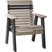 LuxCraft LuxCraft Weatherwood 2' Rollback Recycled Plastic Chair Weatherwood on Black Outdoor Chair 2PPBWWB