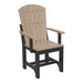 LuxCraft LuxCraft Weatherwood Adirondack Arm Chair With Cup Holder Weatherwood / Black / Dining Chair AAC-WWD/BL-D
