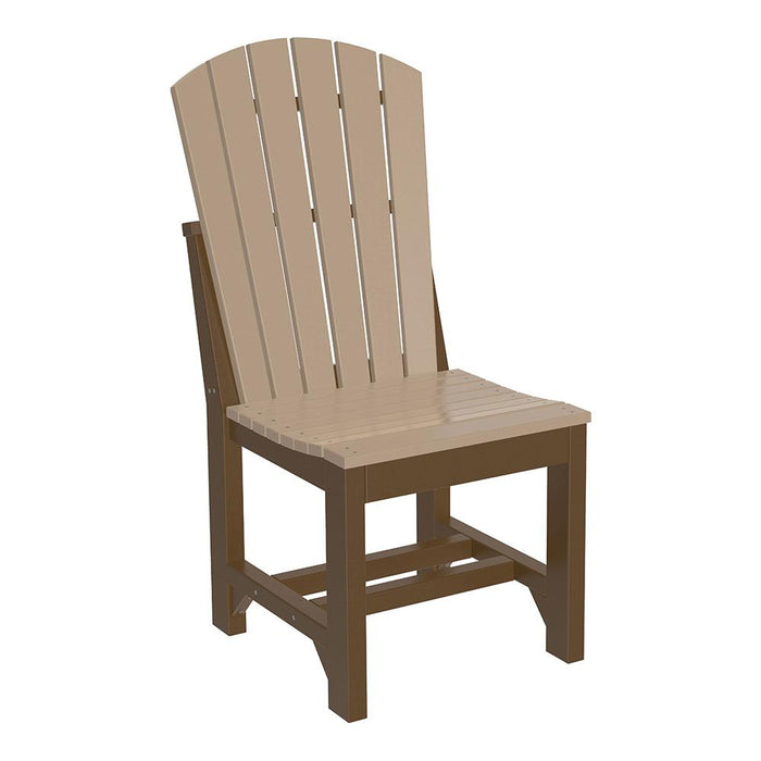 LuxCraft LuxCraft Weatherwood Adirondack Side Chair With Cup Holder Weatherwood / Chestnut Brown / Dining Chair ASC-WWD/CHBR-D