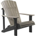 LuxCraft LuxCraft Weatherwood Deluxe Recycled Plastic Adirondack Chair With Cup Holder Weatherwood On Black Adirondack Deck Chair PDACWWB