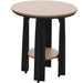 LuxCraft LuxCraft Weatherwood Recycled Plastic 36" Balcony Table With Cup Holder Weatherwood On Black Tables PBATWWB