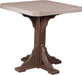 LuxCraft LuxCraft Weatherwood Recycled Plastic 41" Square Table Weatherwood On Chestnut Brown / Bar Tables P41STBWWCBR