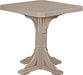 LuxCraft LuxCraft Weatherwood Recycled Plastic 41" Square Table With Cup Holder Weatherwood / Bar Tables P41STBWW