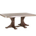 LuxCraft LuxCraft Weatherwood Recycled Plastic 4x6 Rectangular Table Weatherwood On Chestnut Brown / Bar Tables P46RTBWWCBR