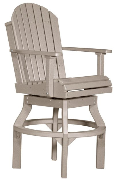 LuxCraft LuxCraft Weatherwood Recycled Plastic Adirondack Swivel Chair Adirondack Chair