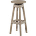 LuxCraft LuxCraft Weatherwood Recycled Plastic Bar Stool With Cup Holder Weatherwood Stool PBSWW