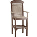 LuxCraft LuxCraft Weatherwood Recycled Plastic Captain Chair Weatherwood On Chestnut Brown / Bar Chair Chair PCCBWWCBR