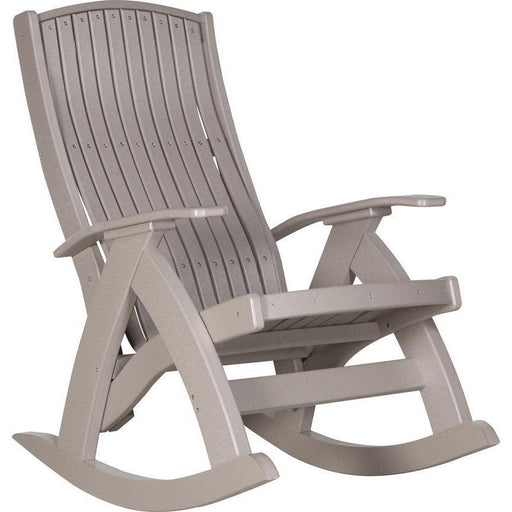 LuxCraft LuxCraft Weatherwood Recycled Plastic Comfort Porch Rocking Chair Weatherwood Rocking Chair PCRWW