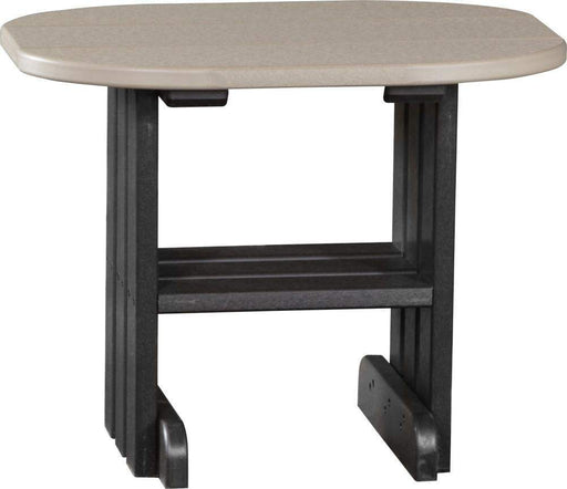 LuxCraft LuxCraft Weatherwood Recycled Plastic End Table Weatherwood on Black Accessories PETWWB