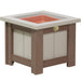 LuxCraft LuxCraft Weatherwood Recycled Plastic Square Planter Weatherwood On Chestnut Brown / 15" Planter Box P15SPWWCBR