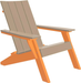 LuxCraft Luxcraft Weatherwood Urban Adirondack Chair Weatherwood on Tangerine Adirondack Deck Chair UACWWT