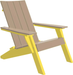 LuxCraft Luxcraft Weatherwood Urban Adirondack Chair Weatherwood on Yellow Adirondack Deck Chair UACWWY
