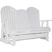 LuxCraft LuxCraft White 5 ft. Recycled Plastic Adirondack Outdoor Glider With Cup Holder White Adirondack Glider 5APGW