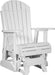 LuxCraft LuxCraft White Adirondack Recycled Plastic 2 Foot Glider Chair White Glider Chair 2APGW