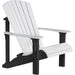 LuxCraft LuxCraft White Deluxe Recycled Plastic Adirondack Chair With Cup Holder White on Black Adirondack Deck Chair PDACWB-CH