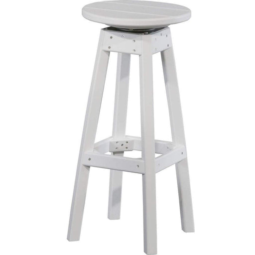 LuxCraft LuxCraft White Recycled Plastic Bar Stool White Stool PBSW
