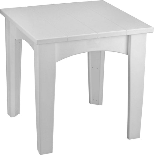 LuxCraft LuxCraft White Recycled Plastic Island End Table White Accessories IETW