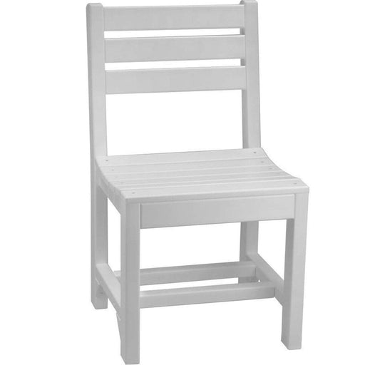 LuxCraft LuxCraft White Recycled Plastic Island Side Chair White / Bar Chair ISCBDW