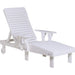 LuxCraft LuxCraft White Recycled Plastic Lounge Chair White Adirondack Deck Chair PLCW