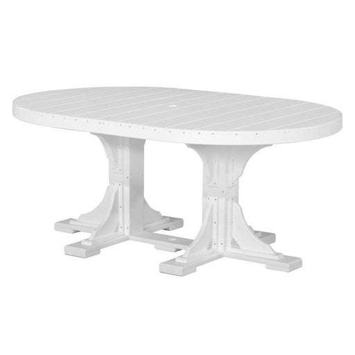 LuxCraft LuxCraft White Recycled Plastic Oval Table White / Bar Tables P46OTBW