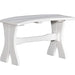 LuxCraft LuxCraft White Recycled Plastic Table Bench With Cup Holder White / 28" Bench P28TBW