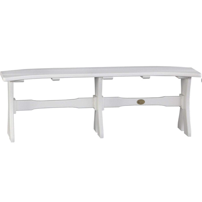 LuxCraft LuxCraft White Recycled Plastic Table Bench With Cup Holder White / 52" Bench P52TBW