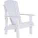 LuxCraft LuxCraft White Royal Recycled Plastic Adirondack Chair With Cup Holder White Adirondack Deck Chair RACW