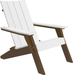 LuxCraft Luxcraft White Urban Adirondack Chair With Cup Holder White on Chestnut Brown Adirondack Deck Chair UACWCB-CH