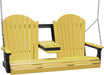 LuxCraft LuxCraft Yellow Adirondack 5ft. Recycled Plastic Porch Swing Yellow On Black / Adirondack Porch Swing Porch Swing 5APSYB