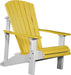 LuxCraft LuxCraft Yellow Deluxe Recycled Plastic Adirondack Chair With Cup Holder Yellow on White Adirondack Deck Chair PDACYW