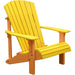 LuxCraft LuxCraft Yellow Deluxe Recycled Plastic Adirondack Chair Yellow on Tangerine Adirondack Deck Chair