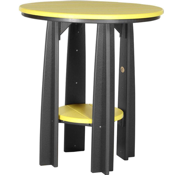 LuxCraft LuxCraft Yellow Recycled Plastic 36" Balcony Table With Cup Holder Yellow On Black Tables PBATYB