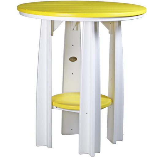 LuxCraft LuxCraft Yellow Recycled Plastic 36" Balcony Table With Cup Holder Yellow On White Tables PBATYW