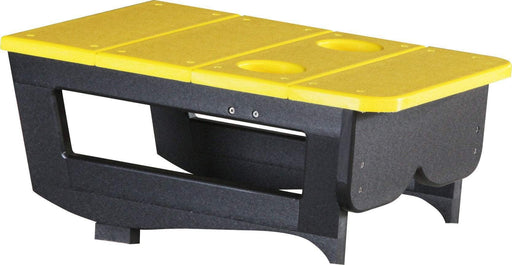 LuxCraft LuxCraft Yellow Recycled Plastic Center Table Cupholder With Cup Holder Yellow on Black Accessories PCTAYB