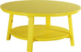 LuxCraft LuxCraft Yellow Recycled Plastic Deluxe Conversation Table Yellow Conversation Table PDCTY