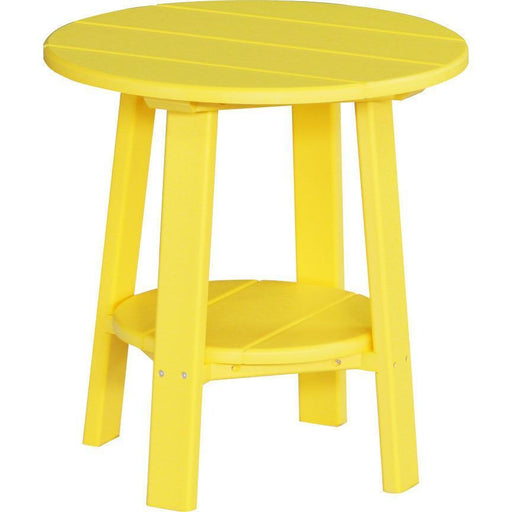 LuxCraft LuxCraft Yellow Recycled Plastic Deluxe End Table With Cup Holder Yellow End Table PDETY